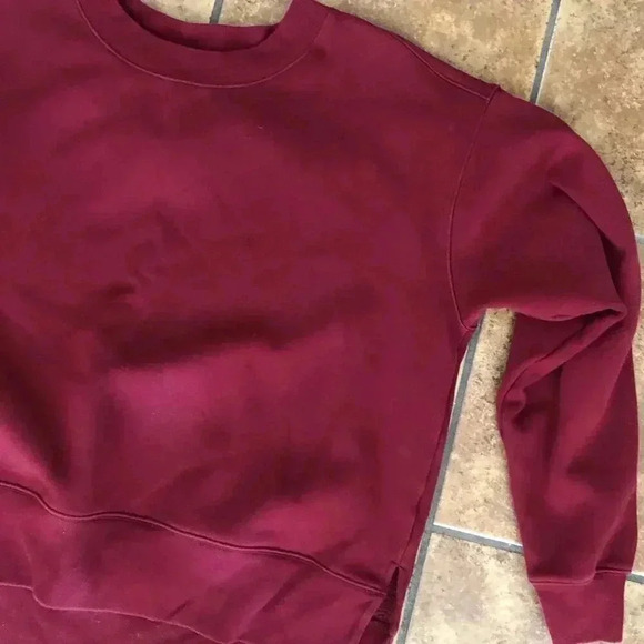 Zella Maroon Sweatshirt Size XL Nola High Low - Picture 2 of 5